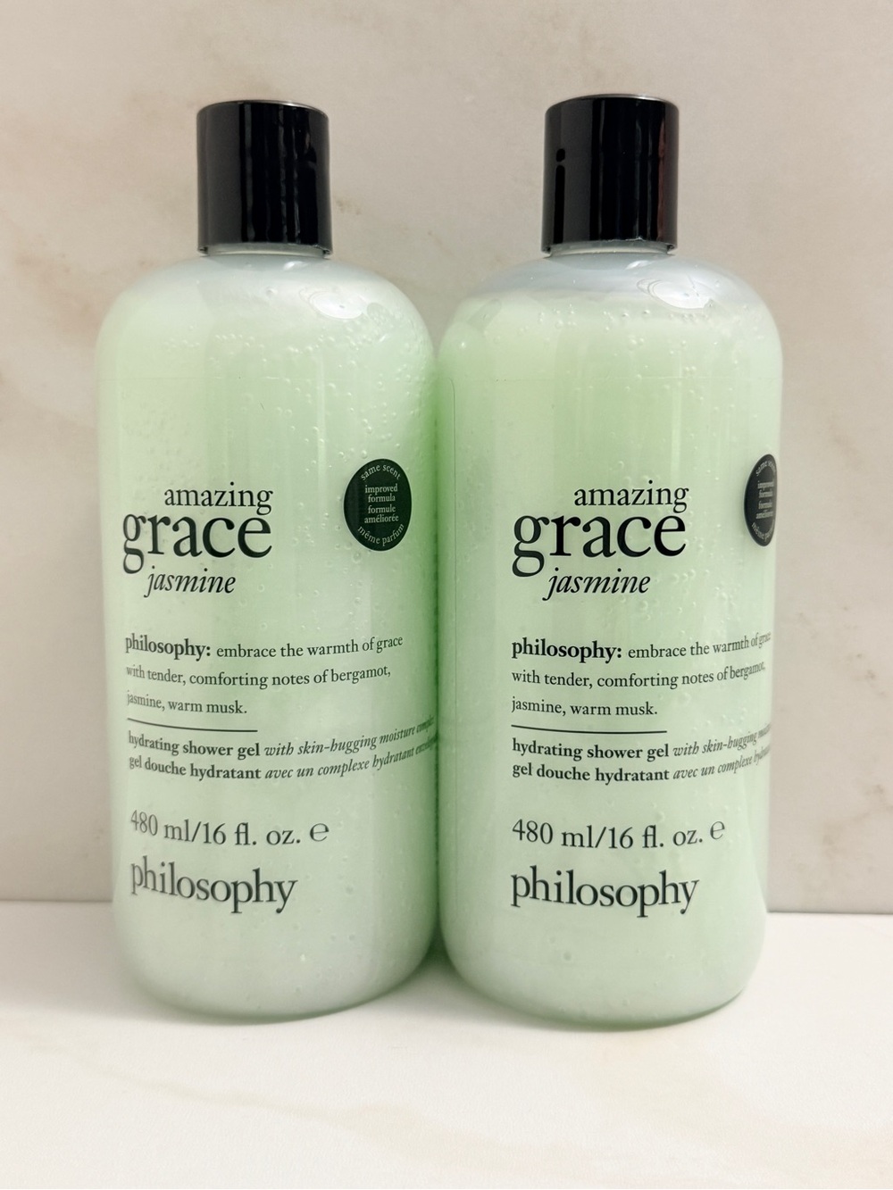 2x Philosophy Amazing Grace Jasmine Shower Gel 16 oz NEW SEALED